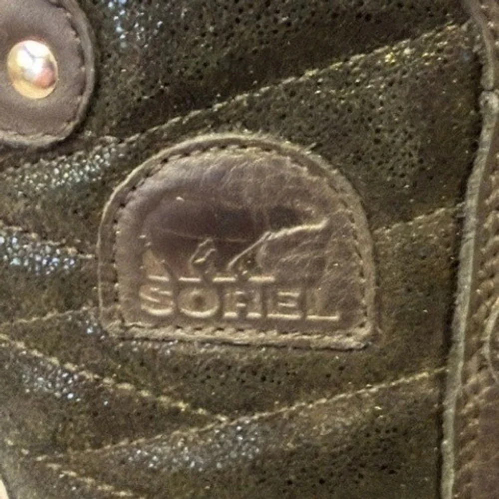 Sorel Tofino II Black Green Waterproof Winter Snow Boots Womens 6.5 NL3029-010
